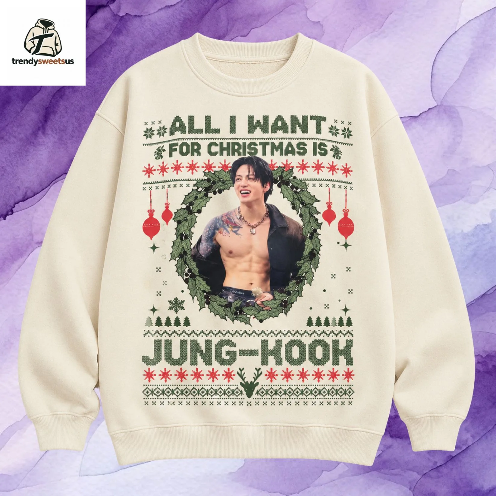 BTS Jungkook All I Want For Christmas Is Jung-Kook Graphic Shirt